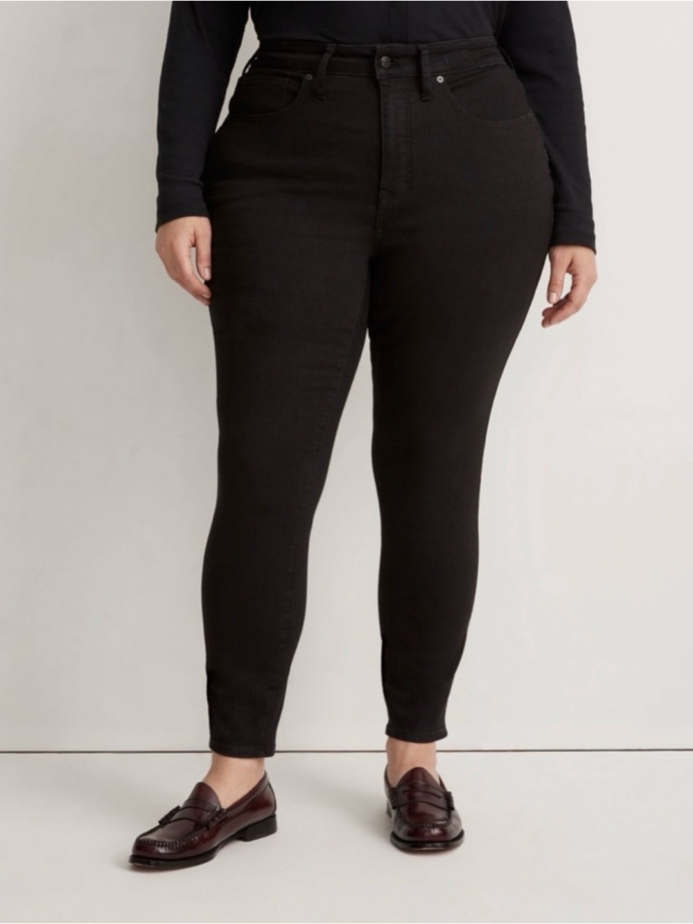 Madewell Black Skinny Jeans Size 22W High Rise Plus Size Stretch Denim